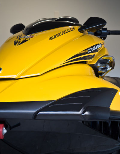 Jet Ski in the garage after ceramic coating applied