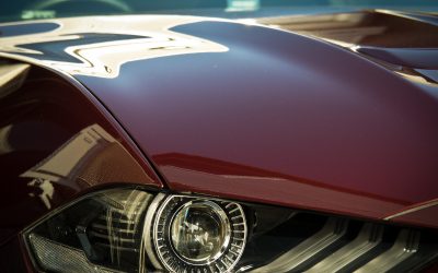 Dark Red Mustang With Dura-Seal Ultra Ceramic Paint Protection