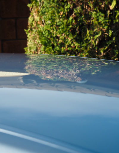 Reflection on the roof after coating applied